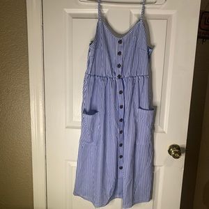 Blue and white stripped dress. Size XL.